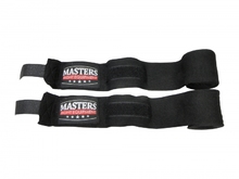  Bandaż bokserski owijki elastyczne 4m MASTERS - BBE-4 - czarne