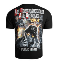 Koszulka T-shirt "All Coronaviruses Are Bastards" odzież uliczna - czarna