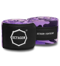 Bandaże bokserskie owijki Octagon 3 m Fightgear Supreme Basic - camo fioletowe