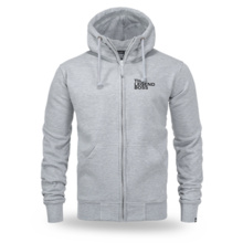 Bluza rozpinana z kapturem Dobermans Aggressive "THE LEGEND BOSS BZ382" - szara