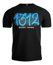 Koszulka T-shirt "1.3.1.2" odzież uliczna - czarno/niebieska