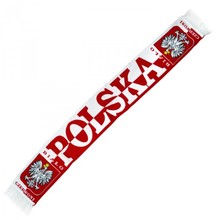Szalik dwustronny Polska Biało-Czerwony Orzeł  