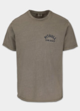 Koszulka męska PIT BULL Denim Washed Raw "PACIFIC" - szarobrązowa