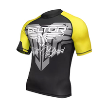 Rashguard krótki rękaw kompresyjny Beltor Cage Raze - żółty
