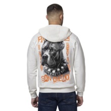 Bluza rozpinana z kapturem PIT BULL "BLACKY" - off-white