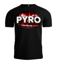 Koszulka T-shirt "No Pyro? No Party!" odzież uliczna - czarna