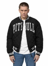 Kurtka pikowana przejściowa bejsbolówka PIT BULL "JUPITER" - czarny