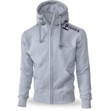 Dobermans Aggressive zip-up hoodie &quot;LEGIONS OF THE NORTH BZ222&quot; - gray