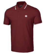 Polo Koszulka PIT BULL Regular Logo Stripe '21 - burgundy