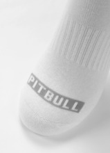 Skarpety Pad PIT BULL Logo cienkie 3-pak - biały