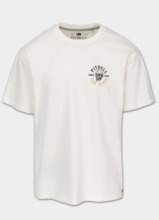 PIT BULL Men&#39;s Loose Fit T-Shirt &quot;SKULL LOGO&quot; - White