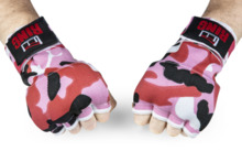 Gel boxing bandage, wraps, gel gloves, Ring camo - red