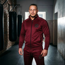 Dres sportowy męski Extreme Hobby "MODE" - komplet bordowy