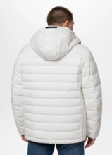 Kurtka zimowa PIT BULL pikowana z kapturem CRESTLINE - off white