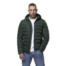 PIT BULL "SEACOAST III" quilted winter jacket with hood - dark green