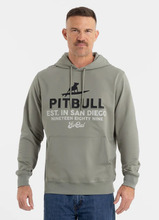 Bluza męska z kapturem PIT BULL "SURFING DOG" - szałwiowy
