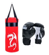 Boxing set for children 50 cm bag and red ring gloves