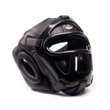 Kask bokserski ochraniacz głowy z kratką StormCloud "HG1" - czarny
