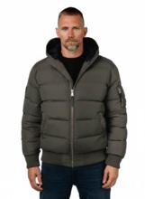 Kurtka zimowa męska z kapturem PIT BULL "GOPHER" - oliwkowy