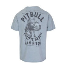 PIT BULL Denim Washed Raw Men's T-Shirt "PACIFIC" - Blue