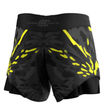 Spodenki combat Extreme Hobby | BLACK PANTHER - czarny/żółty