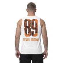 Tank Top PIT BULL Slim Fit "EIGHTY NINE DOG" - white