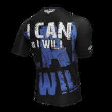 Rashguard krótki rękaw Beltor "Cage Raze" kompresyjny - niebieski