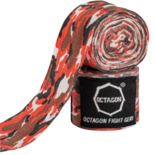 Bandaże bokserskie owijki Octagon 3 m - camo czerwone