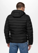 Kurtka zimowa PIT BULL pikowana z kapturem FOOTHILL - czarny