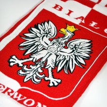Szalik dwustronny Polska Biało-Czerwony Orzeł  