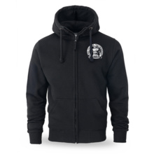 Bluza z kapturem rozpinana Dobermans Aggressive "PRO FIGHTER BZ414" - czarna