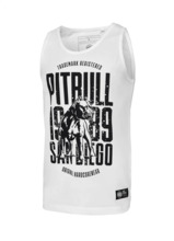 PIT BULL "San Diego" Slim Fit Lycra Tank Top - white