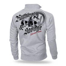 Dobermans Aggressive zip-up sweatshirt &quot;RUTHLESS&amp;SAVAGE BCZ199&quot; - gray