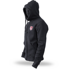 Bluza z kapturem rozpinana Dobermans Aggressive "Bane Division BZM244" - czarna