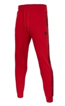 Spodnie dresowe PIT BULL Tricot  "Meridan" '22 - czerwone