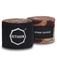 Bandaże bokserskie owijki Octagon 3 m Fightgear Supreme Basic - camo brązowe