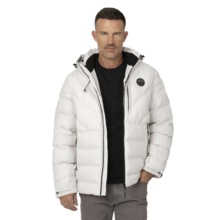PIT BULL "STANFORD" quilted winter jacket with hood - off-white