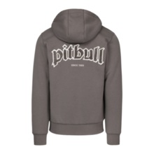 Bluza rozpinana z kapturem PIT BULL "RUFFIN RING" - szarobrązowy