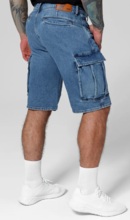 Pit Bull Classic Wash Deerhorn denim cargo shorts 