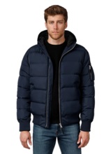 Kurtka zimowa męska z kapturem PIT BULL "GOPHER" - granatowy