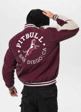 Kurtka przejściowa bejsbolówka PIT BULL "MANOLITO" - bordowy