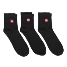 Skarpety Low Ankle PIT BULL Logo cienkie 3-pak - czarny