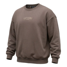 Bluza męska bez kaptura oversize Extreme Hobby "TITLE" - beżowy