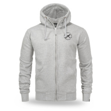Dobermans Aggressive "COMBAT BZ404" Zip-Up Hoodie - Gray