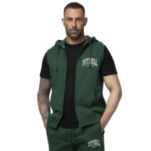 PIT BULL "BADGER" Zip-Up Hooded Vest - Green