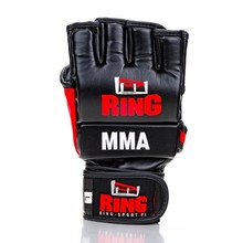 RING gloves. Leather MMA grappling grip