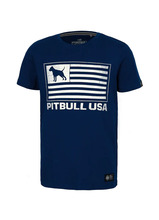 Dziecięcy T-Shirt PIT BULL Kids "Pitbull USA" - granatowa