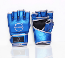 Rękawice treningowe Octagon Metalic 1.0 MMA - niebieskie