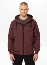 Kurtka męska przejściowa z kapturem PIT BULL "STEIN" - bordowy