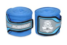 Bandaż bokserski owijki Bushido 4m - niebieski